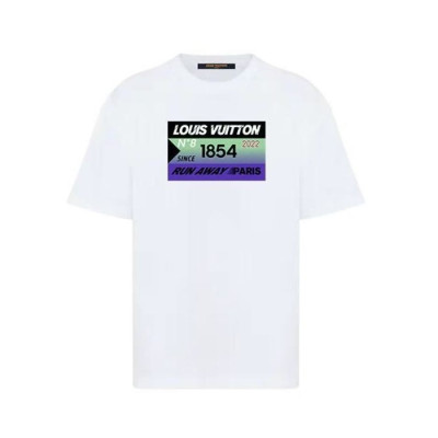 루이비통 남성 라운드 반팔 티셔츠 - Louis vuitton Mens Round Tshirt - lvc7585x