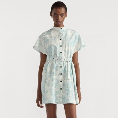 디올 여성 디올리비에라 쇼트 셔츠 드레스 - Dior Womens Dioriviera short shirt dress - dic7604x