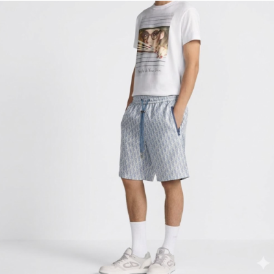 디올 남성 오블리크 쇼츠 - Dior Mens Couture Silverbell Shorts - dic7714x