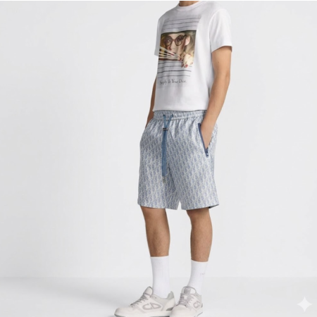 디올 남성 오블리크 쇼츠 - Dior Mens Couture Silverbell Shorts - dic7714x