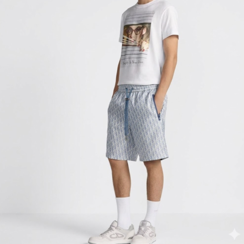 디올 남성 오블리크 쇼츠 - Dior Mens Couture Silverbell Shorts - dic7714x