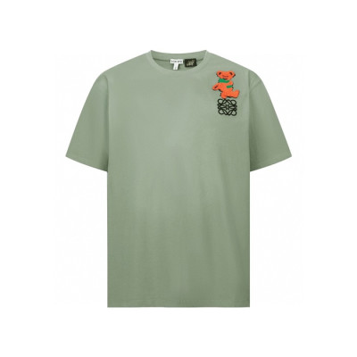 로에베 남성 라운드 반팔티 - Loewe Mens Round Tshirt - loc7720x
