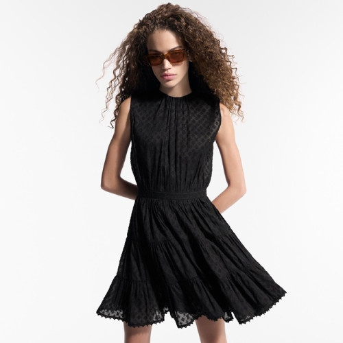 루이비통 여성 모노그램 필 쿠페 티어드 드레스 - Louis vuitton Womens Monogram Phil Coupe Tiered Dress - lvc7743x
