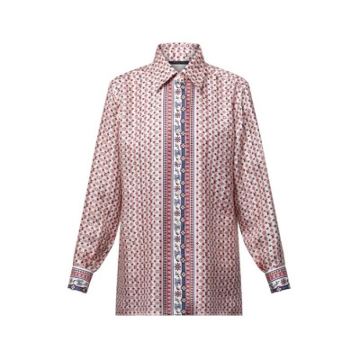 루이비통 여성 모노그램 실크 셔츠 - Louis vuitton Womens Monogram Silk Shirt - lvc7746x