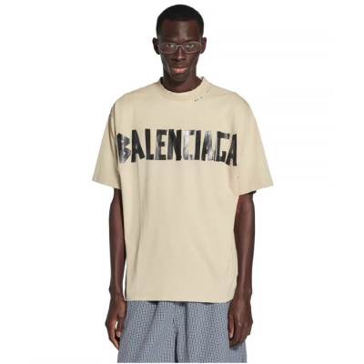 발렌시아가 남성 라운드 반팔 티셔츠 - Balenciaga Mens Round Tshirt - bac7756x