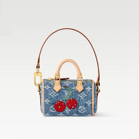 루이비통 남/녀 LV x TM 마이크로 스피디 데님 세리즈 백 참 - Louis vuitton Unisex LV x TM Micro Speedy Denim Series Bag Charm - acc5927x