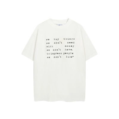 베트멍 남/녀 라운드 반팔 티셔츠 - Vetements Unisex Oversize Tshirt - buc7790x