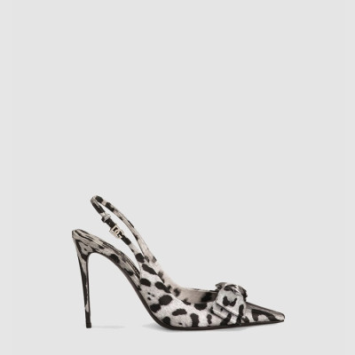 돌체앤가바나 여성 리본 새틴 슬링백 - Dolce&Gabbana Womens Satin Slingback With Ribbon - dos6392x