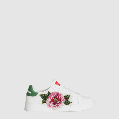 돌체앤가바나 남/녀 포르토피노 라이트 스니커즈 - Dolc&Gabbana Unisex Calfskin Portofino Light Sneakers - dol6411x