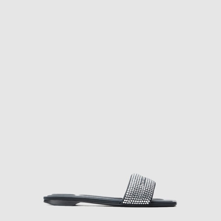 알렉산더왕 여성 Vy 핑크 새틴 크리스탈 핫픽스 샌들 - Alexander wang Womens Vy Pink Satin Crystal Hot Fix Sandals - als6520x