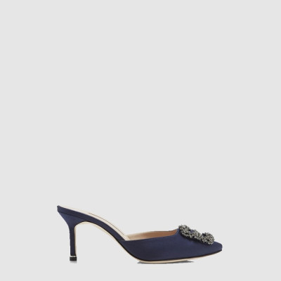 마놀로 블라닉 여성 항기시 새틴 뮬 - Manolo Blahnik Womens Hangisi Satin Mule - mas6540x