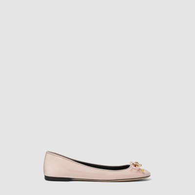 베르사체 여성 리본 에나멜 발레화 - Versace Womens Ribbon Enamel Ballet Shoes - ves6547x