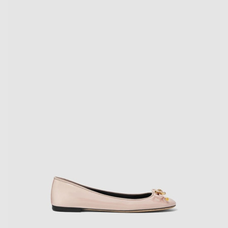 베르사체 여성 리본 에나멜 발레화 - Versace Womens Ribbon Enamel Ballet Shoes - ves6547x