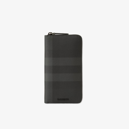 버버리 남성 체크 지퍼 지갑 - Burberry Mens Check zipper wallet - bu357x