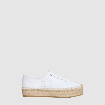 셀린느 여성 레 에스파드리유 레이스업 캔버스 카프스킨 - Celine Womens Les Espadrilles Lace-up Canvas Calfskin - ces6555x