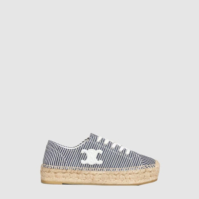셀린느 여성 레 에스파드리유 레이스업 캔버스 카프스킨 - Celine Womens Les Espadrilles Lace-up Canvas Calfskin - ces6556x