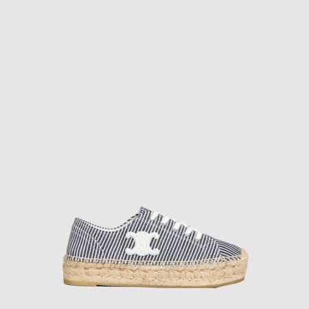 셀린느 여성 레 에스파드리유 레이스업 캔버스 카프스킨 - Celine Womens Les Espadrilles Lace-up Canvas Calfskin - ces6556x