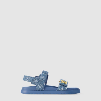 루이비통 여성 선셋 플랫 컴포트 샌들 - Louis vuitton Womens Sunset Flat Comfort Sandals - lvs6563x