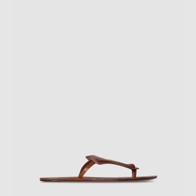 로로피아나 여성 Helena 가죽 플립플랍 - Loro Piana Womens Helena Leather Flip Flop - los6568x