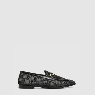 구찌 여성 GG 크리스털 구찌 조르단 로퍼 - Gucci Womens GG Crystal Gucci Jordan Loafer - gus6654x