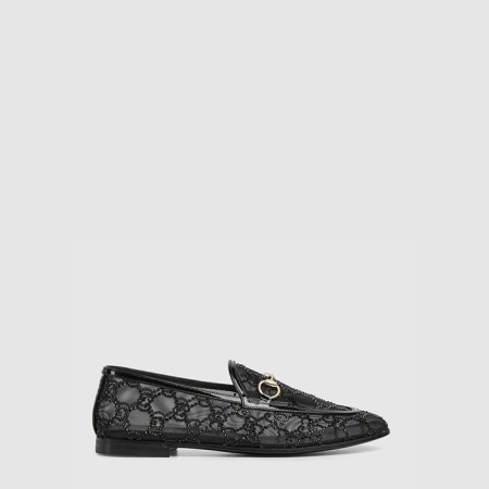 구찌 여성 GG 크리스털 구찌 조르단 로퍼 - Gucci Womens GG Crystal Gucci Jordan Loafer - gus6654x