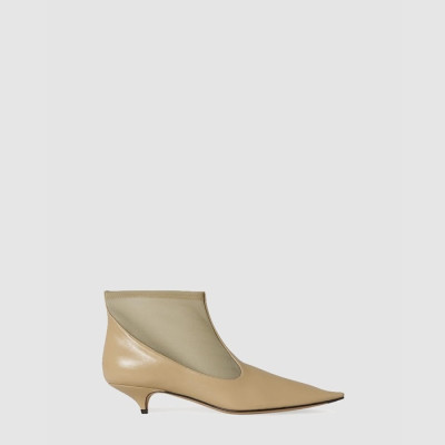 더 로우 여성 메시 나일론 & 가죽 부티 - The Row Womens Mesh Nylon & Leather Booties - ths6737x