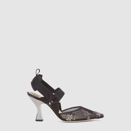 펜디 여성 콜리브리 하이 힐 슬링백 - Fendi Womens Colibri High Heel Slingback - fes6746x