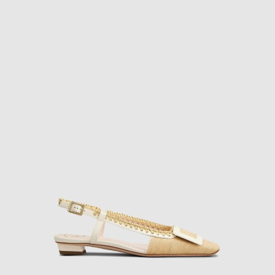 로저비비에 여성 벨 비비에 슬링백 발레리나 플랫 - Roger Vivier Womens Slingback Ballerina Flat - ros6895x
