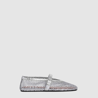 알라이아 여성 피시넷 발레 플랫 슈즈 - Alaia Womens Fishnet Ballet Flat Shoes - als6912x