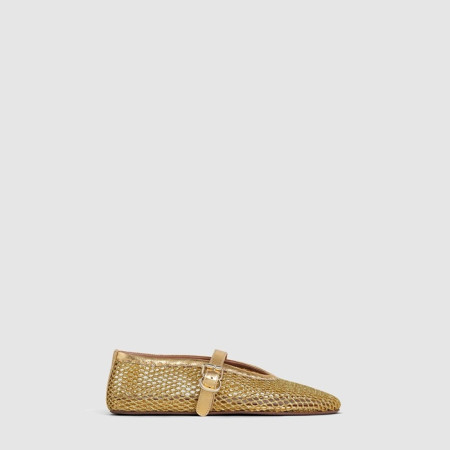 알라이아 여성 피시넷 발레 플랫 슈즈 - Alaia Womens Fishnet Ballet Flat Shoes - als6921x
