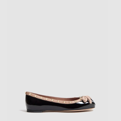 발렌티노 여성 락스터드 발레리나 - Valentino Womens Rockstud Ballerina - vas6935x