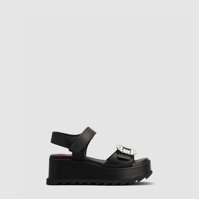 로저비비에 여성 슬라이디 비브 웨지 샌들 - Roger Vivier Womens Slidey Vivi Wedge Sandals - ros7025x