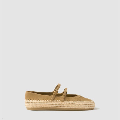 프라다 여성 나파 라피아 발레리나  - Prada Womens Nappa Raffia Ballerina - prs7040x