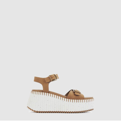 끌로에 여성 NAMA 웨지 샌들 - Chloe Womens NAMA Wedge Sandals - chs7044x
