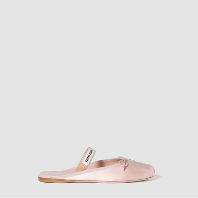 미우미우 여성 새틴 발레리나 뮬 - Miumiu Womens Satin Ballerina Mule - mis7078x