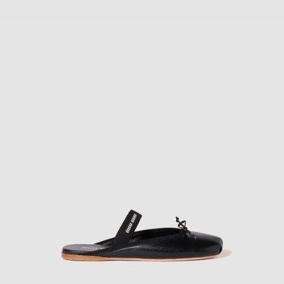 미우미우 여성 새틴 발레리나 뮬 - Miumiu Womens Satin Ballerina Mule - mis7079x