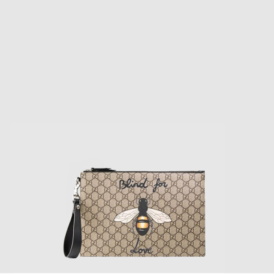 구찌 남성 GG 수프림 클러치백 - Gucci Mens GG Supreme Clutch Bag - gub8021x
