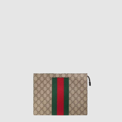 구찌 남성 GG 수프림 캔버스 웹 파우치 - Gucci Mens GG Supreme Canvas Web Pouch - gub8022x