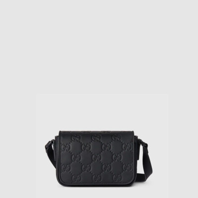 구찌 남성 GG 러버 효과 수퍼 미니백 - Gucci Mens GG Rubber Effect Super Mini Bag - gub9123x