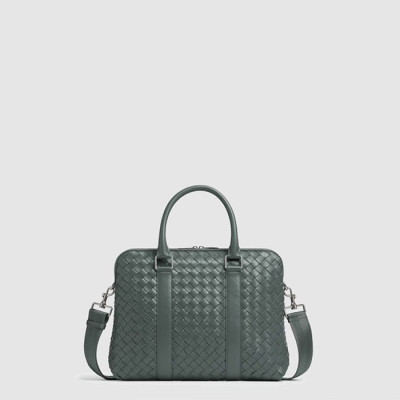 보테가 베네타 남성 인트레치아토 슬림 브리프케이스 - Bottega veneta Mens Intrecciato Slim Briefcase - bvb9132x