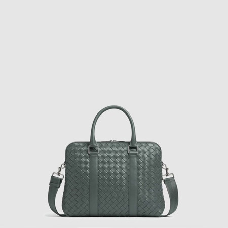 보테가 베네타 남성 인트레치아토 슬림 브리프케이스 - Bottega veneta Mens Intrecciato Slim Briefcase - bvb9132x