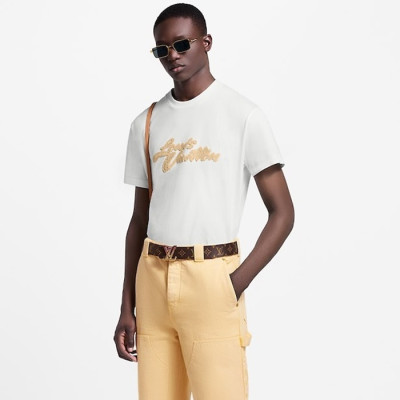 루이비통 남성 라운드 반팔 티셔츠 - Louis vuitton Mens Round Tshirt - lvc7829x