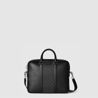 구찌 남성 태그 장식 미디엄 GG 브리프케이스 - Gucci Mens Medium GG Briefcase With Tag Decoration - gub9183x