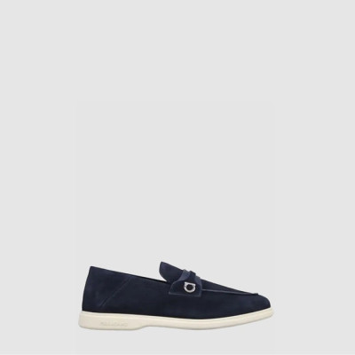 페라가모 남성 간치니 오너먼트 디컨스트럭티드 로퍼 - Ferragamo Mens Gancini Ornament Deconstructed Loafers - fes7190x