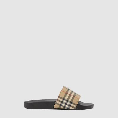 버버리 남성 체크 슬라이드 샌들 - Burberry Mens Check Slides - bus7283x