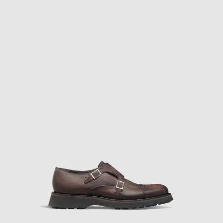 벨루티 남성 알레시오 스크리토 레더 더블 몽크 - Berluti Mens Alessio Scritto Leather Double Monk - bes7495x