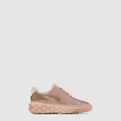 지미추 여성 마카롱 크리스털 쉬머 스웨이드 스니커즈 - Jimmy Choo Womens Macaron Crystal Shimmer Suede Sneakers - jis7523x
