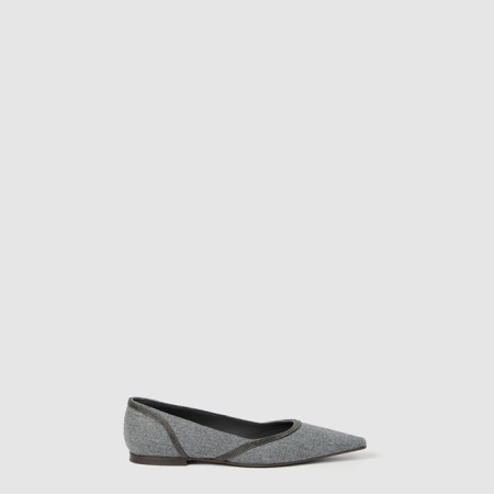 브루넬로 쿠치넬리 여성 플란넬 플랫 슈즈 - Brunello Cucinelli Womens Flannel Flats - brs7822x