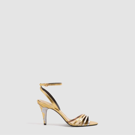 발렌티노 여성 레이디크러쉬 크리스털 장식 새틴 샌들 - Valentino Lady Crush Crystal-Embellished Satin Sandals - vas7951x