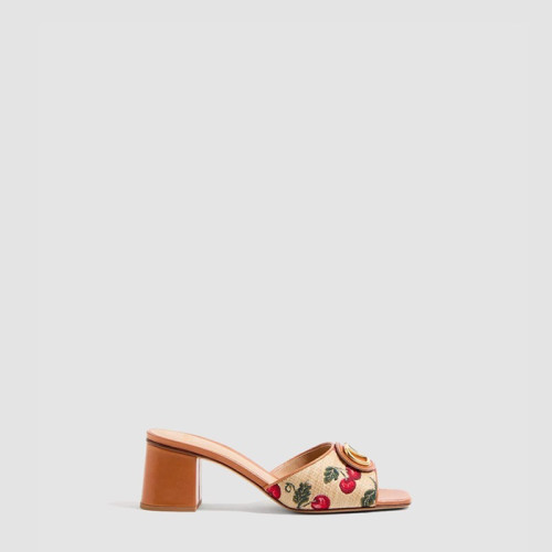발렌티노 여성 브이로고 시그니처 체리픽 슬라이드 - Valentino V-Logo Signature Cherry Pick Slide Sandals - vas7952x